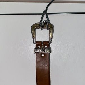 Western Brown Leather Belt